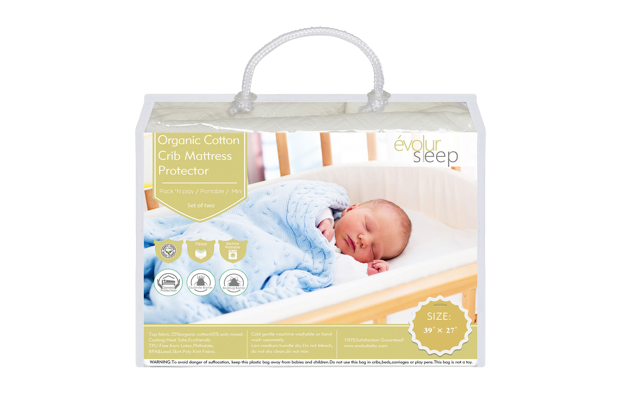 organic mini crib mattress pad