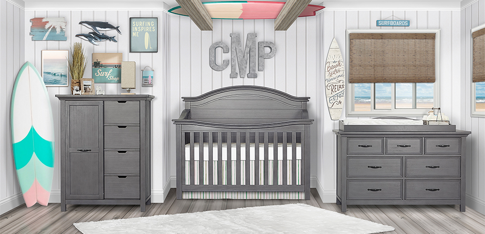 BELMAR (CURVED TOP) Crib | Evolur